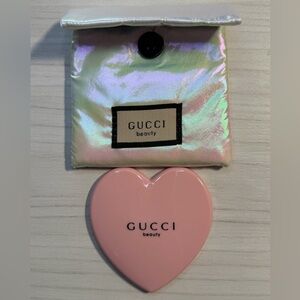 Gucci Beauty GWP Pink Heart Mirror with Pouch